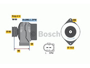 BOSCH 0 124 325 007 kintamosios srovės generatorius 
 Elektros įranga -> Kint. sr. generatorius/dalys -> Kintamosios srovės generatorius
31100-PDF-E01