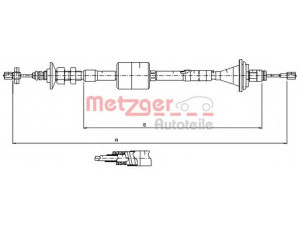 METZGER 11.2912 sankabos trosas 
 Dviratė transporto priemonės -> Kabeliai ir tachometro velenaai -> Sankabos trosas
6025 103 090, 6025103091, 6025170727