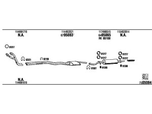 WALKER MB40107A išmetimo sistema 
 Išmetimo sistema -> Išmetimo sistema, visa