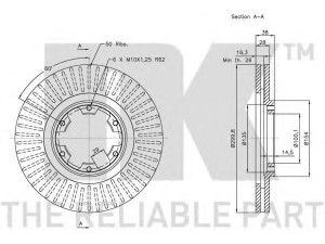 NK 312262 stabdžių diskas 
 Stabdžių sistema -> Diskinis stabdys -> Stabdžių diskas
402061W600, 402066W500, 40206VE800