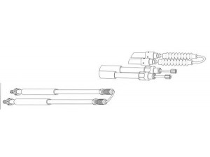 KAWE CT02171 trosas, stovėjimo stabdys 
 Stabdžių sistema -> Valdymo svirtys/trosai
1314983080, 4745G7, 1314983080