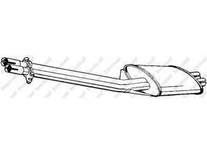 BOSAL 275-978 vidurinis duslintuvas 
 Išmetimo sistema -> Duslintuvas
108 490 05 21, 112 490 14 21