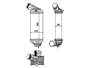NRF 30461 tarpinis suslėgto oro aušintuvas, kompresorius 
 Variklis -> Oro tiekimas -> Įkrovos agregatas (turbo/superįkrova) -> Tarpinis suslėgto oro aušintuvas
0384P6