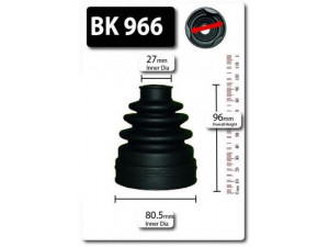 SHAFTEC BK966 gofruotoji membrana, kardaninis velenas 
 Ratų pavara -> Gofruotoji membrana