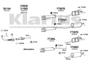 KLARIUS 330490U išmetimo sistema 
 Išmetimo sistema -> Išmetimo sistema, visa