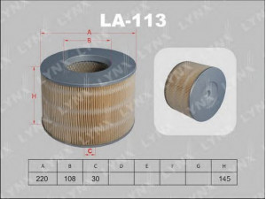 LYNXauto LA-113 oro filtras 
 Techninės priežiūros dalys -> Techninės priežiūros intervalai
AY120-TY052, 17801-30030, 17801-67030