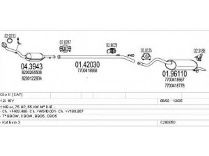 MTS C280050006588 išmetimo sistema 
 Išmetimo sistema -> Išmetimo sistema, visa