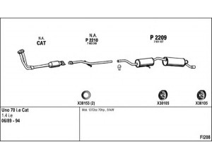 FENNO FI208 išmetimo sistema 
 Išmetimo sistema -> Išmetimo sistema, visa