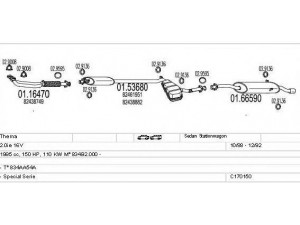 MTS C170150008755 išmetimo sistema 
 Išmetimo sistema -> Išmetimo sistema, visa