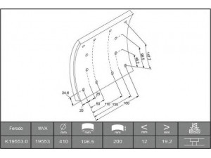 ABEX B2737166 stabdžių antdėklo rinkinys, būgninis stabdys 
 Techninės priežiūros dalys -> Papildomas remontas
41000936