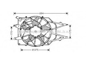 AVA QUALITY COOLING FD7532 ventiliatorius, radiatoriaus 
 Aušinimo sistema -> Oro aušinimas
1075125, YS4Z8C607BA