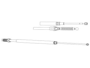 KAWE AU02167 trosas, stovėjimo stabdys 
 Stabdžių sistema -> Valdymo svirtys/trosai
1K0609721Q, 1K0609721S, 1K0609721Q