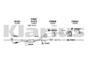 KLARIUS 361236U išmetimo sistema 
 Išmetimo sistema -> Išmetimo sistema, visa