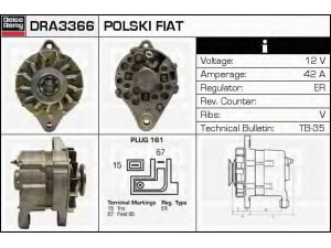 DELCO REMY DRA3366 kintamosios srovės generatorius 
 Elektros įranga -> Kint. sr. generatorius/dalys -> Kintamosios srovės generatorius