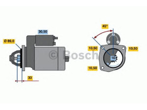 BOSCH 0 001 367 022 starteris
73154 290, 00 357 523 00, 411 00 09 0005