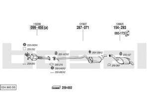 BOSAL 034.960.55 išmetimo sistema 
 Išmetimo sistema -> Išmetimo sistema, visa