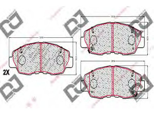 DJ PARTS BP1753 stabdžių trinkelių rinkinys, diskinis stabdys 
 Techninės priežiūros dalys -> Papildomas remontas
06450-S9A-000, 06450-S9A-010, 06450S9A000