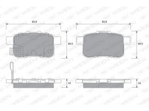 WEEN 151-2569 stabdžių trinkelių rinkinys, diskinis stabdys 
 Techninės priežiūros dalys -> Papildomas remontas
43022TL1G01