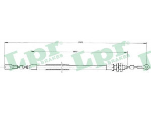 LPR C0171B trosas, stovėjimo stabdys 
 Stabdžių sistema -> Valdymo svirtys/trosai
ZF4359202, ZF4359202, ZF4359202