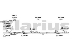 KLARIUS 630241U išmetimo sistema 
 Išmetimo sistema -> Išmetimo sistema, visa