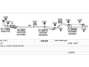 MTS C020353008281 išmetimo sistema 
 Išmetimo sistema -> Išmetimo sistema, visa