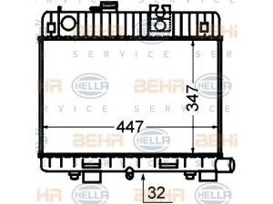 HELLA 8MK 376 766-461 radiatorius, variklio aušinimas 
 Aušinimo sistema -> Radiatorius/alyvos aušintuvas -> Radiatorius/dalys
1 719 382, 17 11 1 719 382