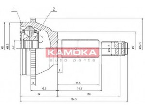 KAMOKA 6281 jungčių komplektas, kardaninis velenas 
 Ratų pavara -> Sujungimai/komplektas
1C153A327BA, 4119948, 4119951