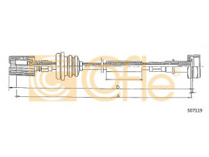 COFLE S07119 tachometro velenas 
 Dviratė transporto priemonės -> Kabeliai ir tachometro velenaai -> Tachometro velenas
6123G4, 7780909, 77880909