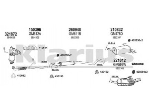 KLARIUS 391430E išmetimo sistema 
 Išmetimo sistema -> Išmetimo sistema, visa