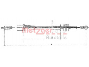 METZGER 11.1323 akceleratoriaus trosas 
 Kuro mišinio formavimas -> Karbiuratorius, sistema -> Valdymo sąsajos/amortizatorius/kameros
848713