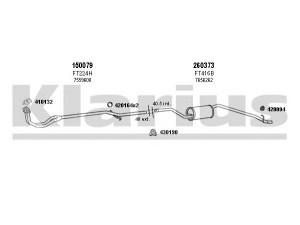 KLARIUS 330255E išmetimo sistema 
 Išmetimo sistema -> Išmetimo sistema, visa