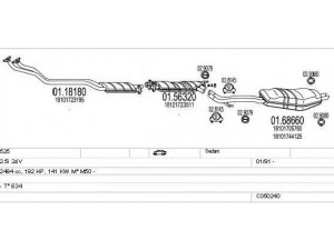 MTS C050240007916 išmetimo sistema 
 Išmetimo sistema -> Išmetimo sistema, visa