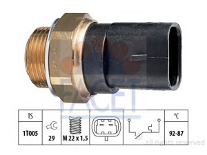 FACET 7.5031 temperatūros jungiklis, radiatoriaus ventiliatorius 
 Aušinimo sistema -> Siuntimo blokas, aušinimo skysčio temperatūra
60585603, 60808223, 50000969, 5992746