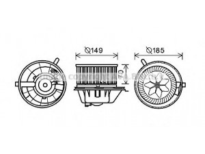 AVA QUALITY COOLING VW8337 elektrovariklis, vidinis pūtiklis 
 Šildymas / vėdinimas -> Orpūtė/dalys
1K2819015, 1K2819015C, 1K2819015