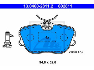 ATE 13.0460-2811.2 stabdžių trinkelių rinkinys, diskinis stabdys 
 Techninės priežiūros dalys -> Papildomas remontas
4004123, 4107116, 8961815, 8968018