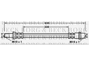 BORG & BECK BBH7496 stabdžių žarnelė 
 Stabdžių sistema -> Stabdžių žarnelės
9064280235