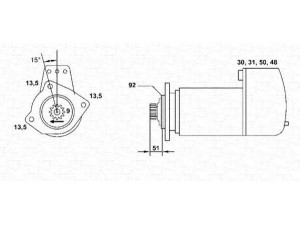 MAGNETI MARELLI 943252236010 starteris 
 Elektros įranga -> Starterio sistema -> Starteris
0021512801, 0031516201