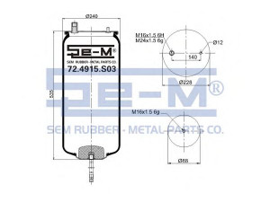 SEM LASTIK 72.4915.S03 dėklas, pneumatinė pakaba
5001 855 856
