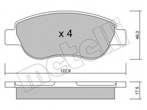 METELLI 22-0781-0 stabdžių trinkelių rinkinys, diskinis stabdys 
 Techninės priežiūros dalys -> Papildomas remontas
98843400, 98845340