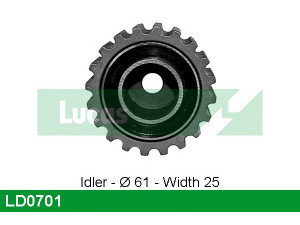 LUCAS ENGINE DRIVE LD0701 įtempiklio skriemulys, paskirstymo diržas
7700875305