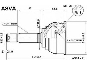 ASVA MT-06 jungčių komplektas, kardaninis velenas 
 Ratų pavara -> Sujungimai/komplektas
MB297678, MB297696, MB297699, MB526473