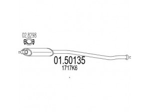 MTS 01.50135 vidurinis duslintuvas 
 Išmetimo sistema -> Duslintuvas
1717K6
