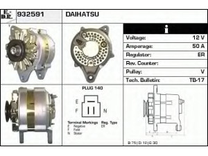 EDR 932591 kintamosios srovės generatorius 
 Elektros įranga -> Kint. sr. generatorius/dalys -> Kintamosios srovės generatorius