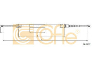 COFLE 10.6217 trosas, stovėjimo stabdys 
 Stabdžių sistema -> Valdymo svirtys/trosai
4745P8
