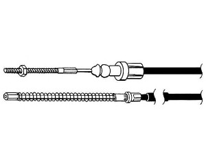KAWE PU02199 trosas, stovėjimo stabdys 
 Stabdžių sistema -> Valdymo svirtys/trosai
4745H1