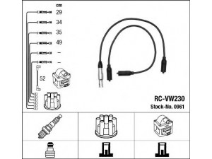 NGK 0961 uždegimo laido komplektas 
 Kibirkšties / kaitinamasis uždegimas -> Uždegimo laidai/jungtys
037 905 409 D, 037 905 409 D, 037 905 409 D