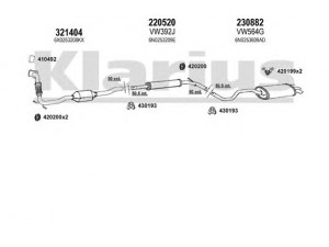 KLARIUS 930885E išmetimo sistema 
 Išmetimo sistema -> Išmetimo sistema, visa