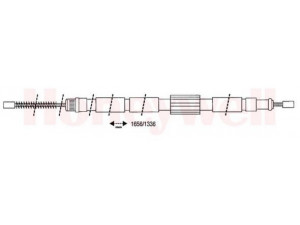 BENDIX 432680B trosas, stovėjimo stabdys 
 Stabdžių sistema -> Valdymo svirtys/trosai
474597