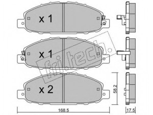 fri.tech. 921.0 stabdžių trinkelių rinkinys, diskinis stabdys
586129072, 41060-VW085, 41060-VW0X5