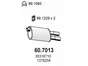 ASSO 60.7013 galinis duslintuvas 
 Išmetimo sistema -> Duslintuvas
1378258, 3531671, 35316710
